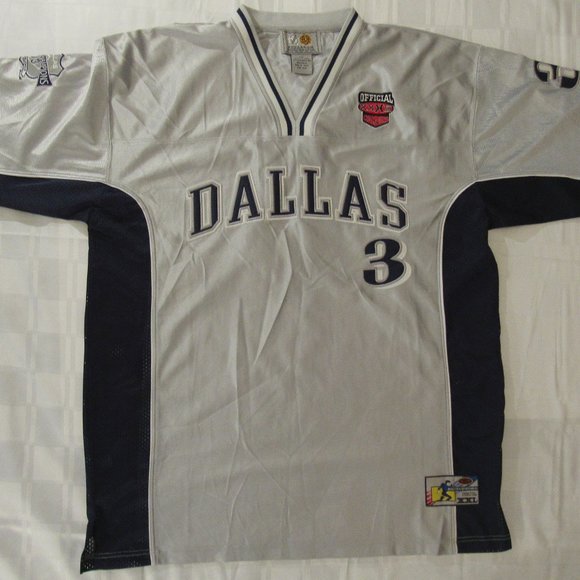Vtg Buda Bean Dallas 3 Jersey XXL Brooklyn Bred Harlem Manufactured EUC RARE - Picture 2 of 12